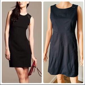 Banana Republic Black Front Pockets Sheath Dress Size 6
